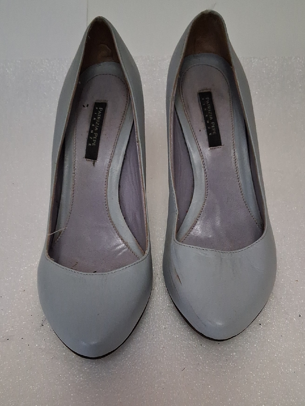 Patrizia Pepe Light Gray Pointed Toe Pumps